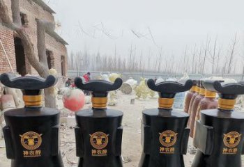 仿古酒瓶雕塑廠家，玻璃鋼酒瓶雕塑制作