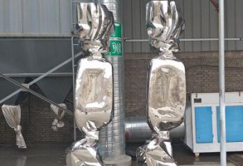 糖果雕塑廠家，仿真不銹鋼糖果雕塑價格
