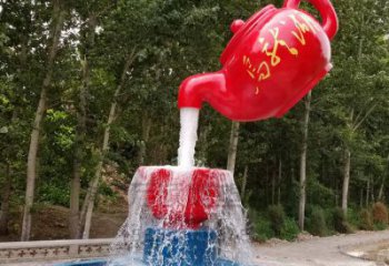 大型水壺雕塑 門口創(chuàng)意雕塑 售樓處小品