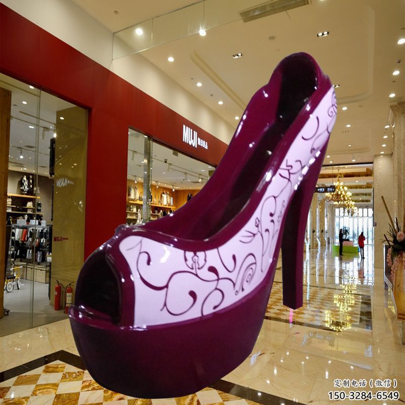 城市高跟鞋雕塑 風景區(qū)彩繪雕塑 抽象擺件