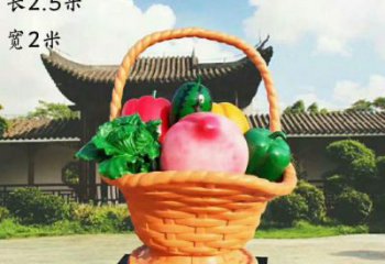 大型果籃雕塑 門口創意雕塑 售樓處小品