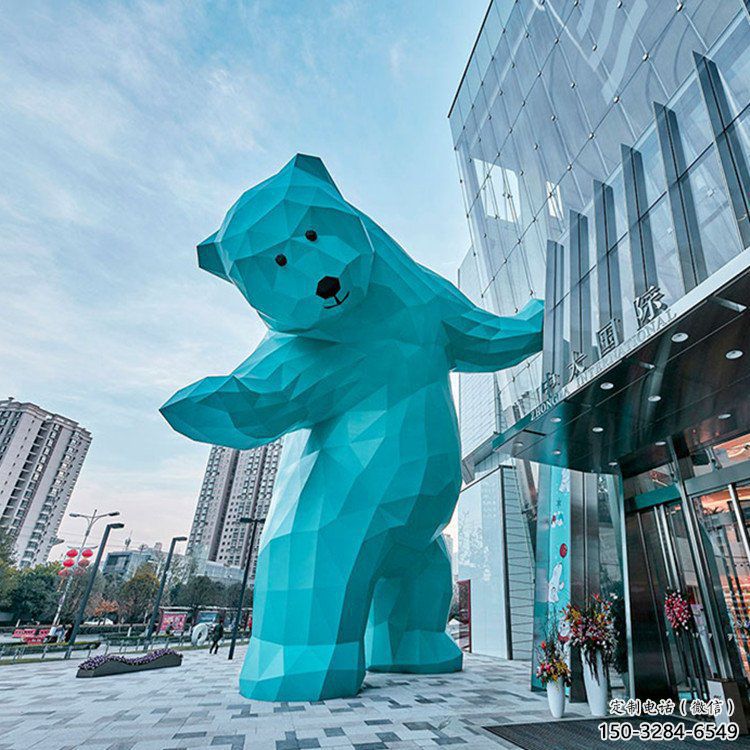 大型黑熊雕塑 門口創(chuàng)意雕塑 售樓處小品