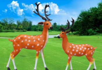 點擊仿古小鹿雕塑 庭院彩繪雕塑 田間小品