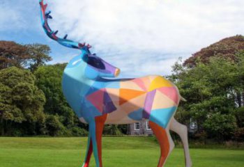 指用小鹿雕塑 風(fēng)景區(qū)幾何雕塑 廣場小品