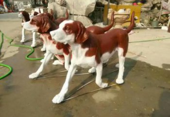 廣場玻璃鋼小狗雕塑 公園仿真雕塑 抽象擺件