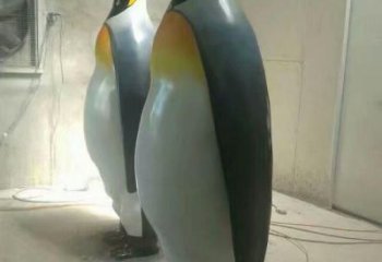 仿真企鵝雕塑 酒店公園雕塑 風景區(qū)擺件