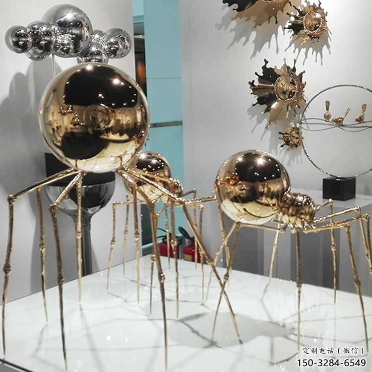 不銹鋼蜘蛛雕塑廠家 風景區仿真雕塑 廣場小品