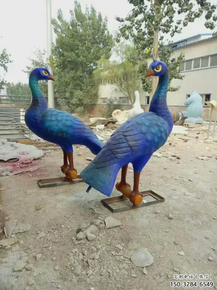廣場(chǎng)孔雀銅雕塑 公園仿真雕塑 抽象擺件