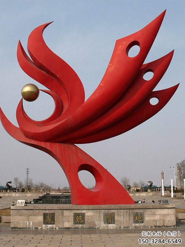 廣場不銹鋼鳳凰雕塑廠家 公園仿真雕塑 抽象擺件