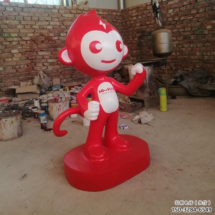 商場玻璃鋼猴子雕塑 仿真動物雕塑 店門口小品