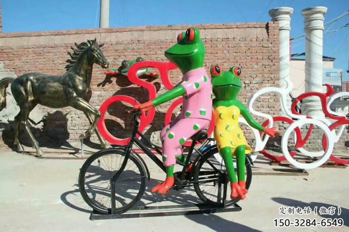 創意玻璃鋼青蛙雕塑 步行街店門口雕塑 動物小品