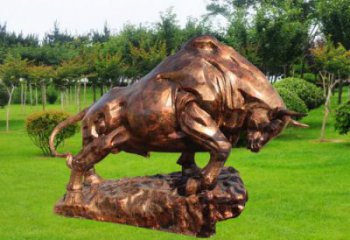 玻璃鋼開荒牛雕塑廠家 田間彩繪雕塑 仿真擺件