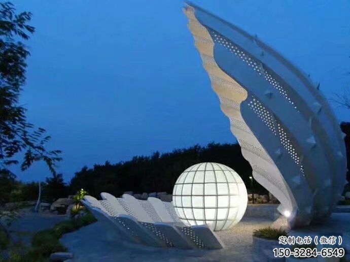 風(fēng)景區(qū)不銹鋼貝殼雕塑 售樓處廣場(chǎng)雕塑 仿古擺件