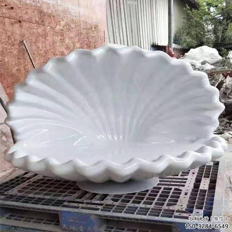 水景玻璃鋼貝殼雕塑 風景區(qū)幾何雕塑 廣場小品