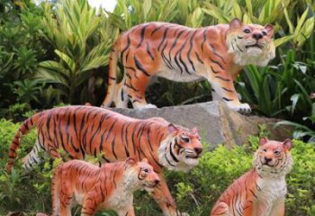 玻璃鋼仿真老虎雕塑 店門口園林雕塑 神獸小品