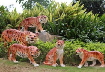 仿真玻璃鋼老虎雕塑 酒店公園雕塑 風景區擺件