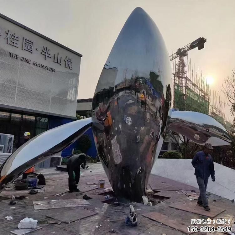 大型鯨魚雕塑，鏤空燈光原理，戶外公園廣場擺件 (4)