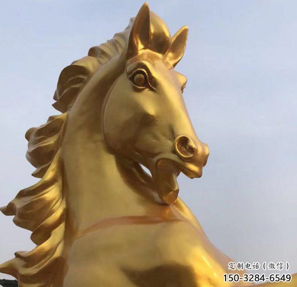 公園不銹鋼駿馬雕塑 酒店門(mén)口雕塑 彩繪擺件