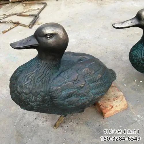鴨子雕塑廠家，仿真動物， 公園廣場街頭擺件 (7)