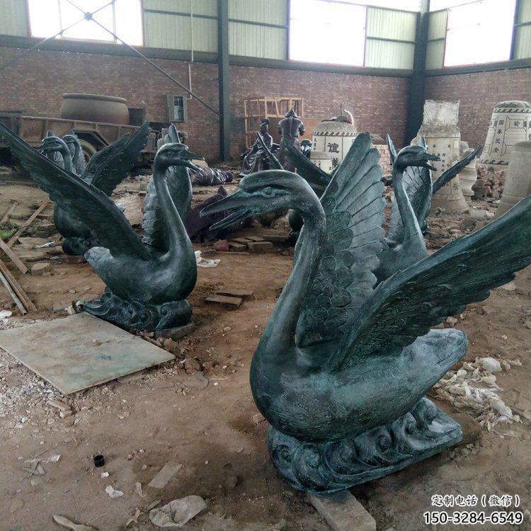 鴨子雕塑廠家，仿真動(dòng)物， 公園廣場(chǎng)街頭擺件 (14)