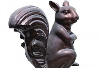 銅松鼠雕塑廠家，動物景觀擺件，仿古元素設計 (8)