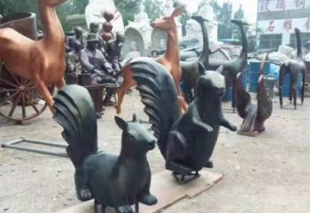 銅松鼠雕塑廠家，動物景觀擺件，仿古元素設計 (9)