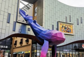 大型鯨魚雕塑，鏤空燈光原理，戶外公園廣場擺件 (8)