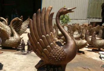 鴨子雕塑廠家，仿真動物， 公園廣場街頭擺件 (15)