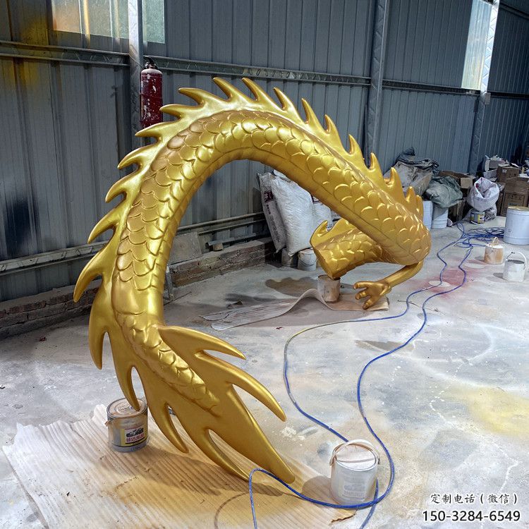 龍形銅雕塑，鑄銅工藝，大型動物雕塑制造商 (3)