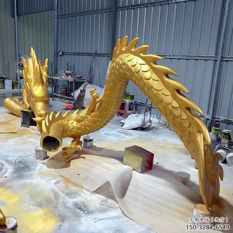 龍形銅雕塑，鑄銅工藝，大型動物雕塑制造商 (8)