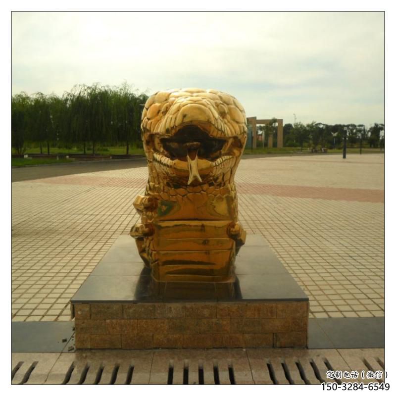 不銹鋼生肖雕塑，鍍鈦工藝，公園廣場戶外擺放 (2)