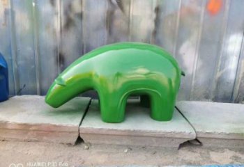 不銹鋼大熊雕塑，公園廣場雕塑，仿真彩繪工藝 (11)