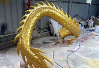 龍形銅雕塑廠家，鑄銅工藝，大型動物雕塑
