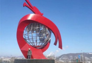 不銹鋼龍形雕塑，大型動(dòng)物景觀，烤漆工藝制作 (6)