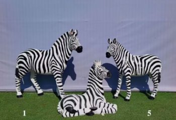 創意斑馬雕塑 步行街店門口雕塑 動物小品