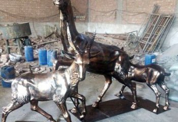 不銹鋼山羊雕塑生產工廠，仿真動物，戶外公園擺件