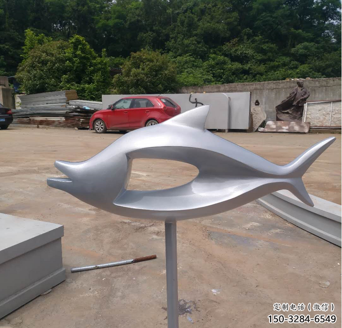 彩繪玻璃鋼劍魚雕塑，海洋生物雕塑，廣場大型雕塑