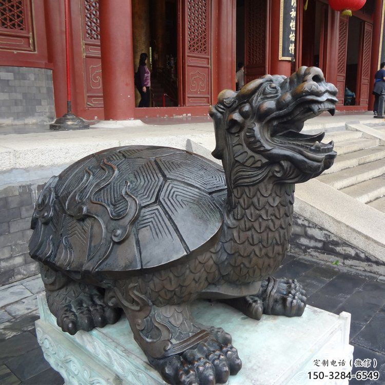 銅海龜雕塑制作，神獸動物，仿古公園廣場擺件