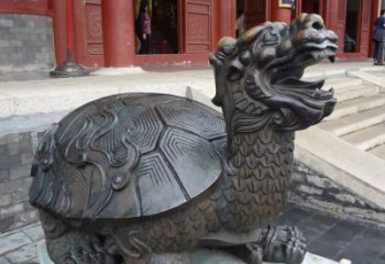 銅海龜?shù)袼苤谱鳎瘾F動物，仿古公園廣場擺件