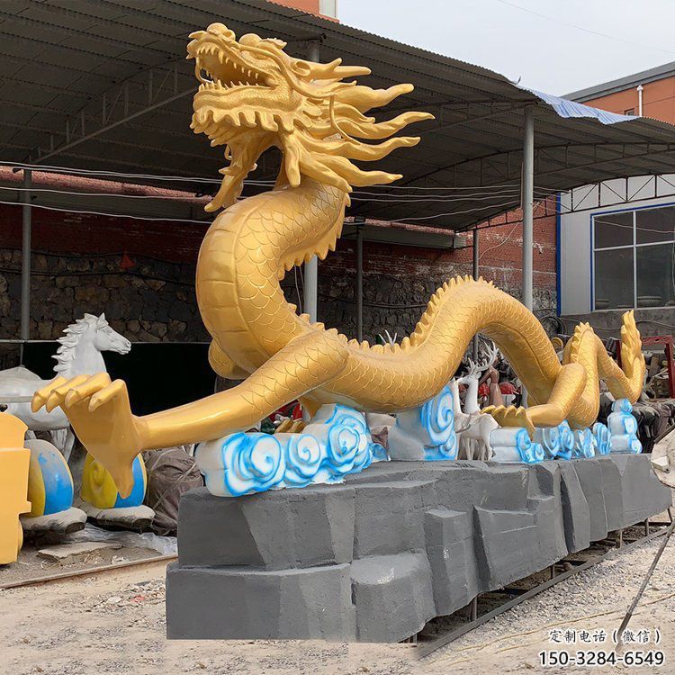 抽象龍頭雕塑，鑄銅動物雕塑，房地產(chǎn)售樓處擺件