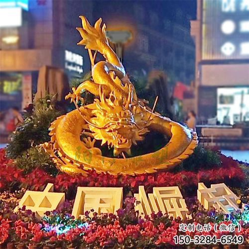 制作龍頭雕塑，鑄銅動物雕塑，房地產售樓處擺件