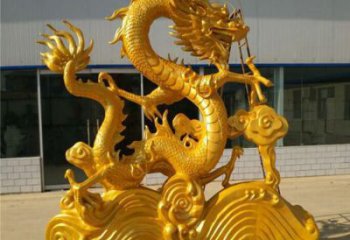 大型龍頭雕塑，鑄銅動物雕塑，房地產(chǎn)售樓處擺件