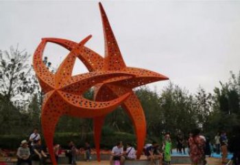 不銹鋼公園海星雕塑 酒店門口雕塑 彩繪擺件