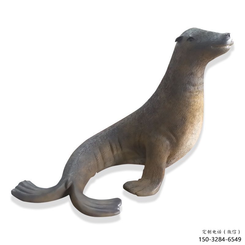門口海豹雕塑 售樓處仿真雕塑 彩繪小品
