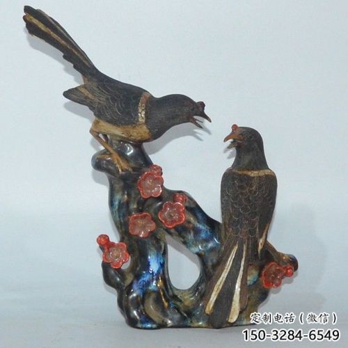 城市喜鵲雕塑 風(fēng)景區(qū)彩繪雕塑 抽象擺件