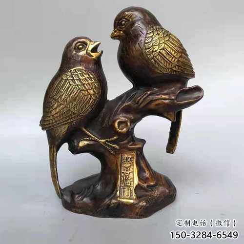 創(chuàng)意鑄銅喜鵲雕塑 步行街店門口雕塑 動(dòng)物小品