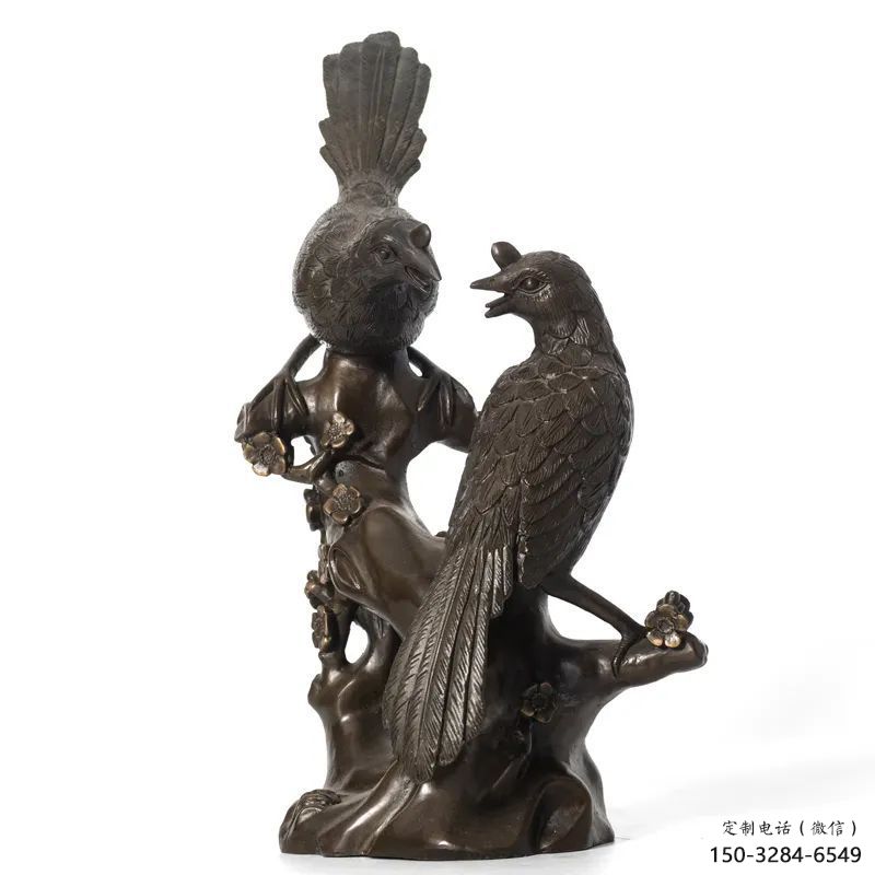 風景區(qū)鑄銅喜鵲雕塑 售樓處廣場雕塑 仿古擺件