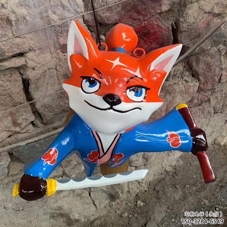 創意狐貍雕塑 步行街店門口雕塑 影視劇小品
