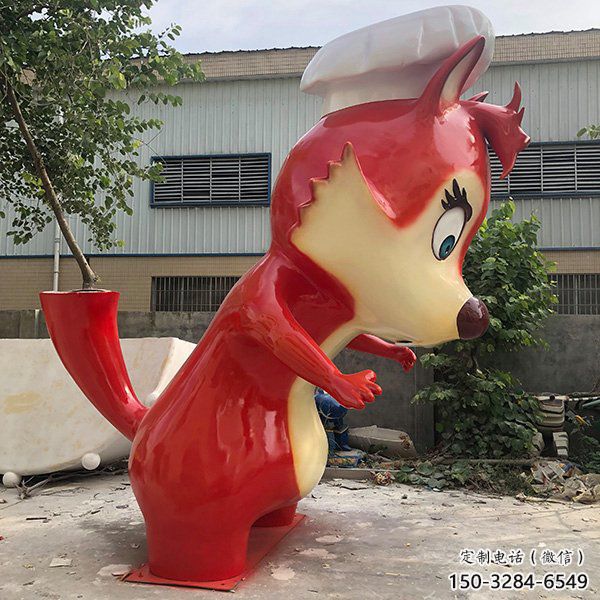 仿真狐貍雕塑 店門口園林雕塑 動(dòng)物小品