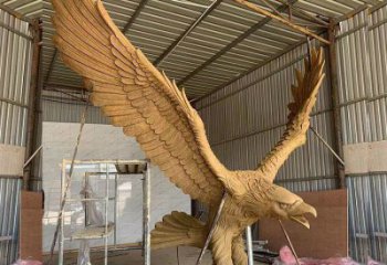 飛翔老鷹雕塑，烤漆工藝，公園園林小品